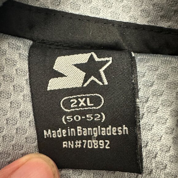 Starter Mens Black 2XL Windbreaker Jacket Zipper Pockets & Reflective Accents - Picture 3 of 6